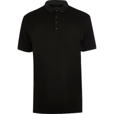 Black polo shirt
